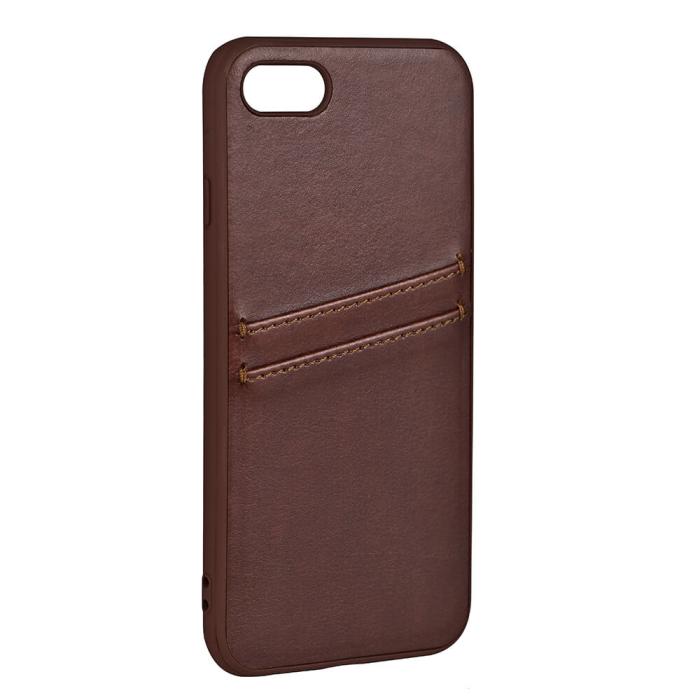 Bild 3, Buffalo Buffalo iPhone 7/8/SE Skal Läder Med 2 Kortfack Brun - Teknikhallen.se