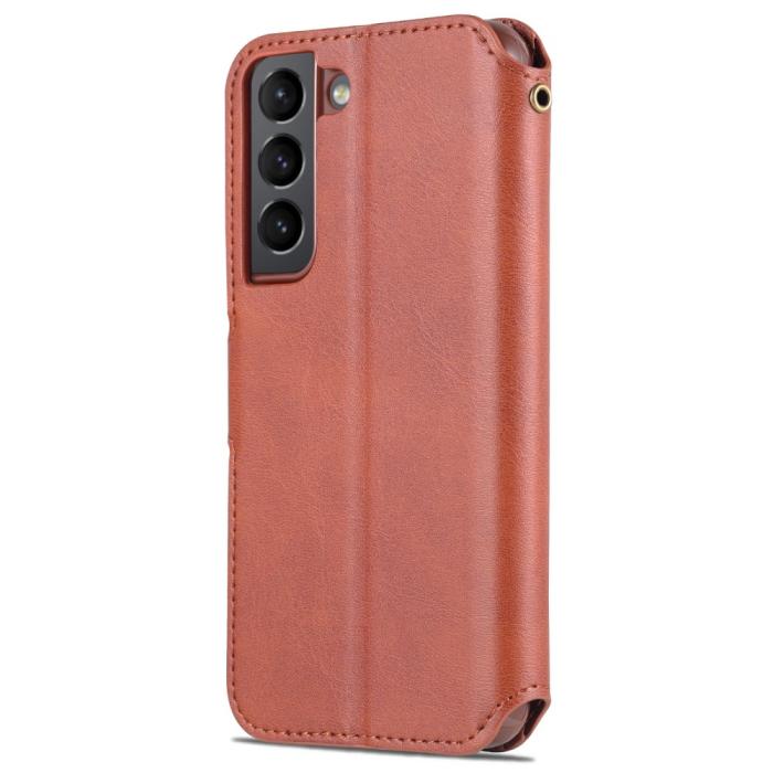 Bild 3, AZNS AZNS Samsung Galaxy S22 Plus Fodral Läder Brun - Teknikhallen.se