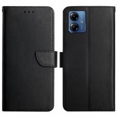  Motorola Moto G54 5G Fodral &Auml;kta L&auml;der Svart - Teknikhallen.se