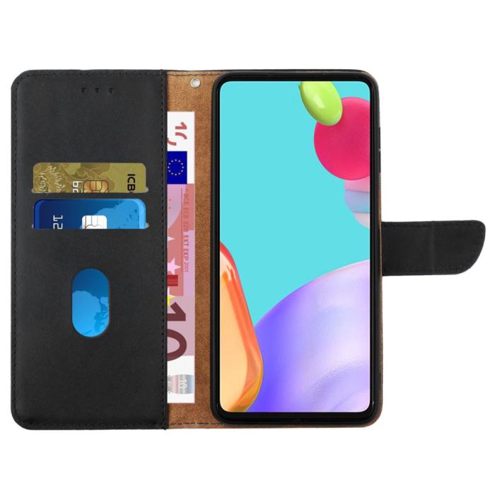 Bild 2,  Motorola Moto G54 5G Fodral Äkta Läder Svart - Teknikhallen.se