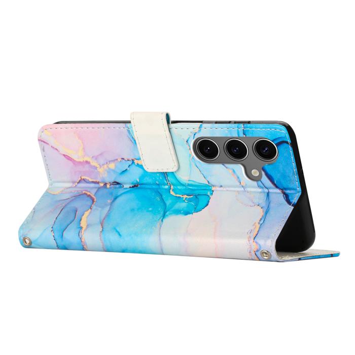 Bild 2,  Samsung Galaxy A57 5G Fodral Läder Marmor Rosa / Blå - Teknikhallen.se