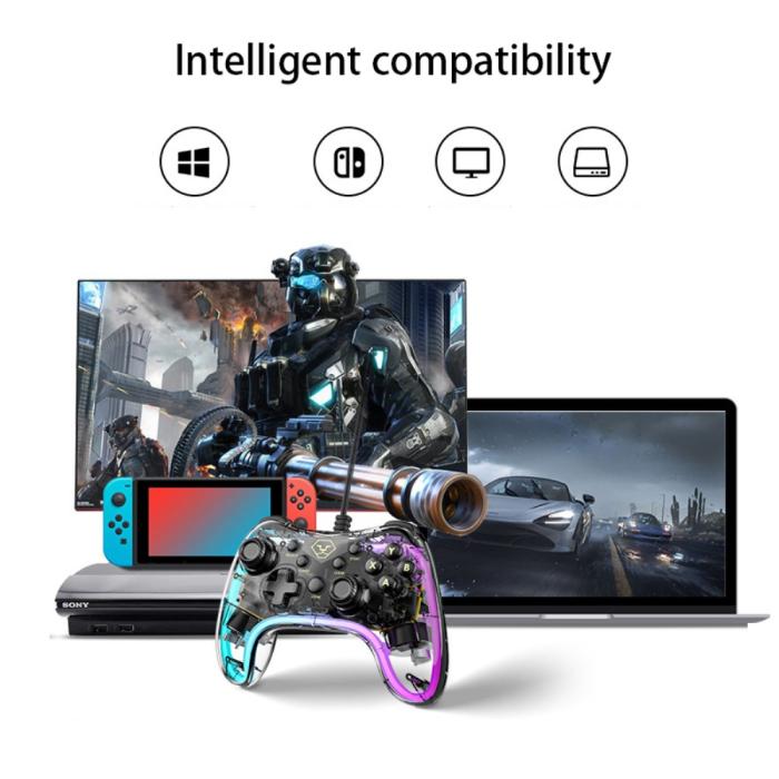 Bild 2, AOLION AOLION Universal RGB Trådad Handkontroll PS/NS/iOS/PC/TV - Teknikhallen.se