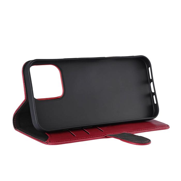 Bild 4, Gear Gear iPhone 16 Pro Max Fodral MagSeries Läder Deep Red - Teknikhallen.se