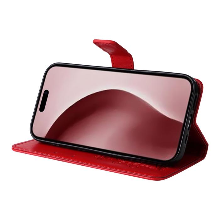 Bild 3,  iPhone 16 Pro Fodral Fjäril Tryck Röd - Teknikhallen.se