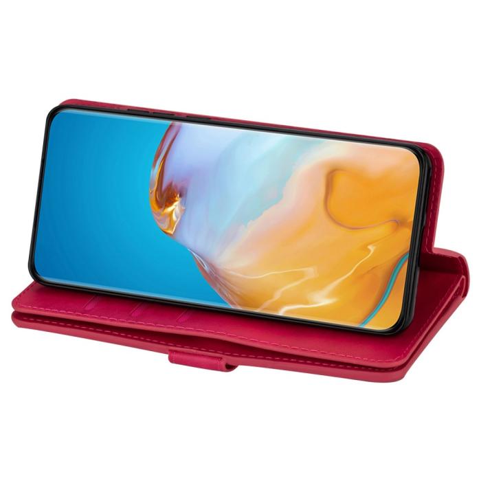 Bild 2,  Samsung Galaxy S23 Plus Fodral Multifunktionell Med Frontficka Röd - Teknikhallen.se