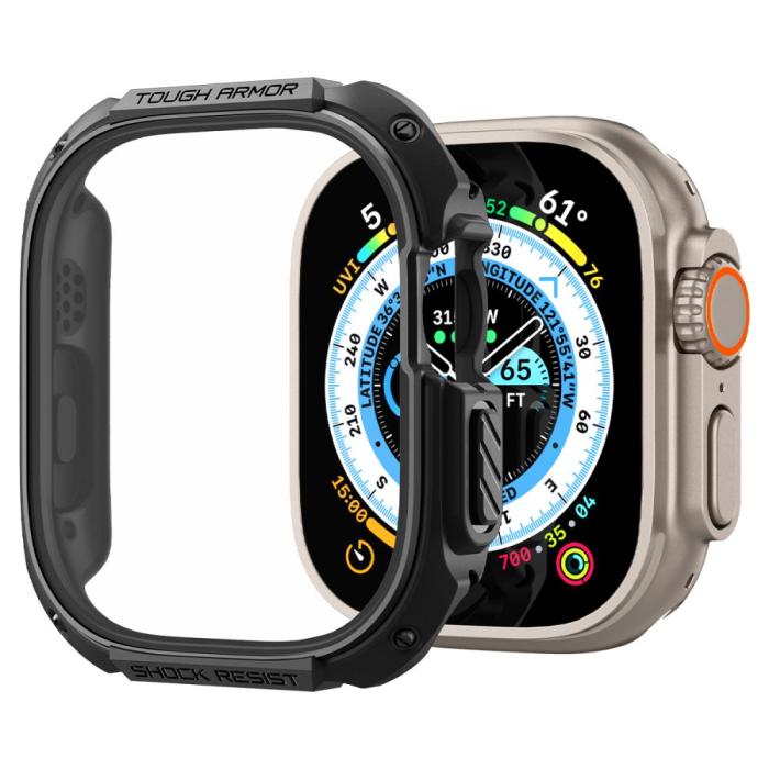 Bild 4, Spigen Spigen Apple Watch Ultra 49 mm Skal Tough Armor Svart - Teknikhallen.se