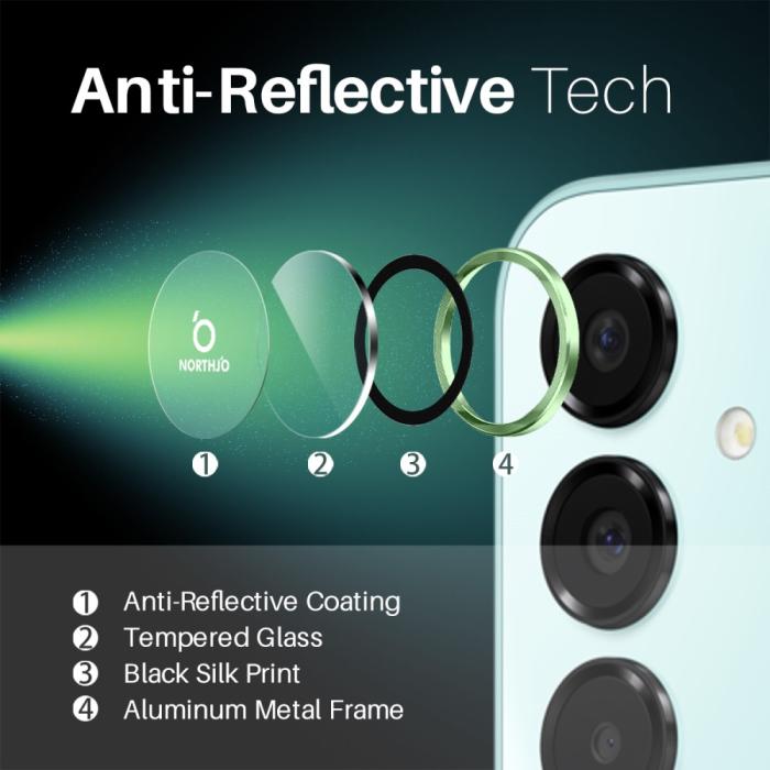 Bild 4, NORTHJO NORTHJO Samsung Galaxy A16 Linsskydd Härdat Glas Grön - Teknikhallen.se