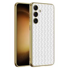 GKK GKK Galaxy S24 Plus Skal V&auml;vd Hybrid L&auml;der Vit - Teknikhallen.se