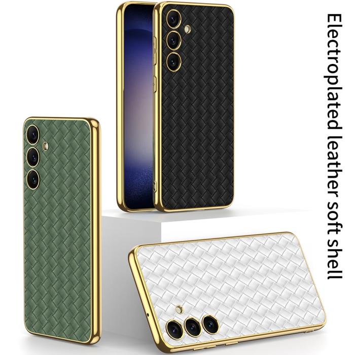 Bild 2, GKK GKK Galaxy S24 Plus Skal Vävd Hybrid Läder Vit - Teknikhallen.se