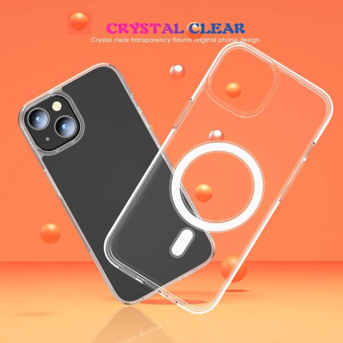 Bild 2,  iPhone 15 Plus Skal MagSafe Hybrid Transparent - Teknikhallen.se