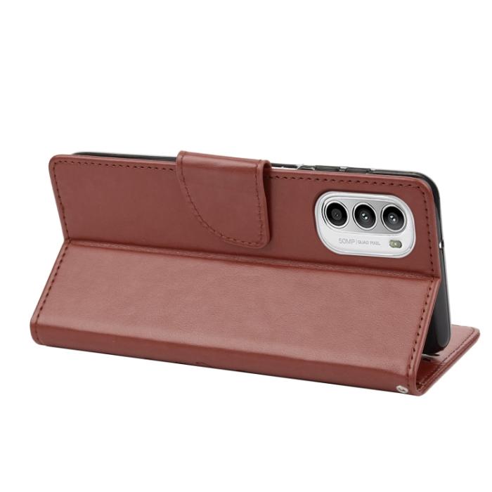 Bild 6,  Motorola Moto G52/G82 Fodral Blommigt Tryck Brun - Teknikhallen.se
