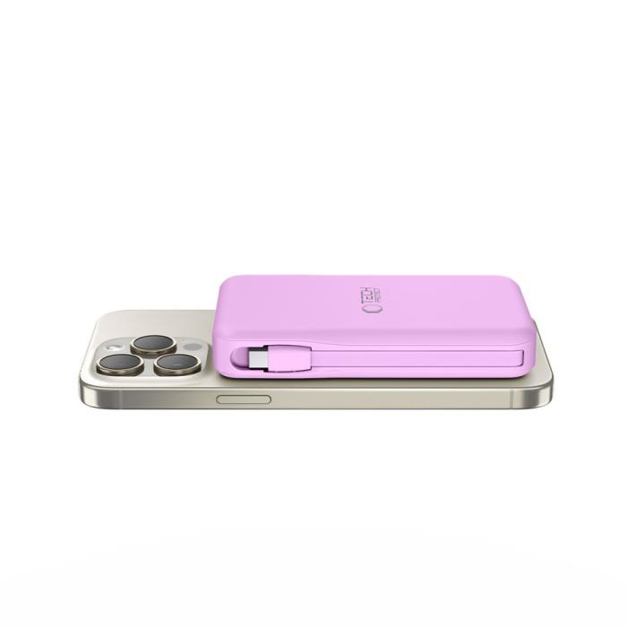 Bild 3, Tech-Protect Tech-Protect 10000 mAh MagSafe PowerBank LifeMag Lavender - Teknikhallen.se