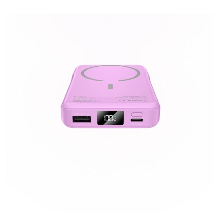 Bild 5, Tech-Protect Tech-Protect 10000 mAh MagSafe PowerBank LifeMag Lavender - Teknikhallen.se