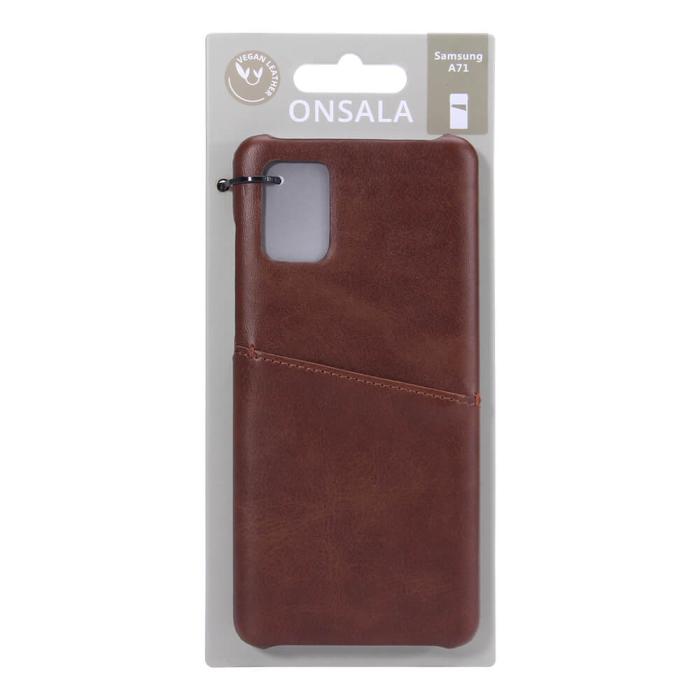 Bild 2, Onsala ONSALA Samsung Galaxy A71 Skal Kortfack Brun - Teknikhallen.se
