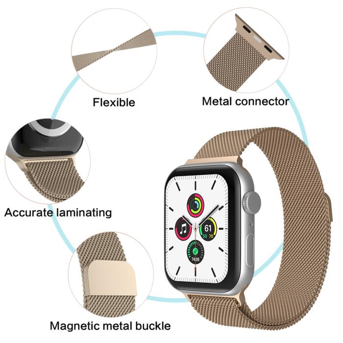 Bild 5, ColorPop ColorPop Milanese Loop Metall Armband Apple Watch 38/40/41/42 mm - Teknikhallen.se