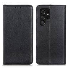 KHAZNEH KHAZNEH Galaxy S23 Ultra Flip Fodral Split L&auml;der Svart - Teknikhallen.se