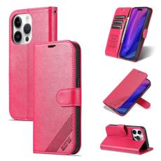 AZNS AZNS iPhone 15 Pro Fodral L&auml;der Rosar&ouml;d - Teknikhallen.se