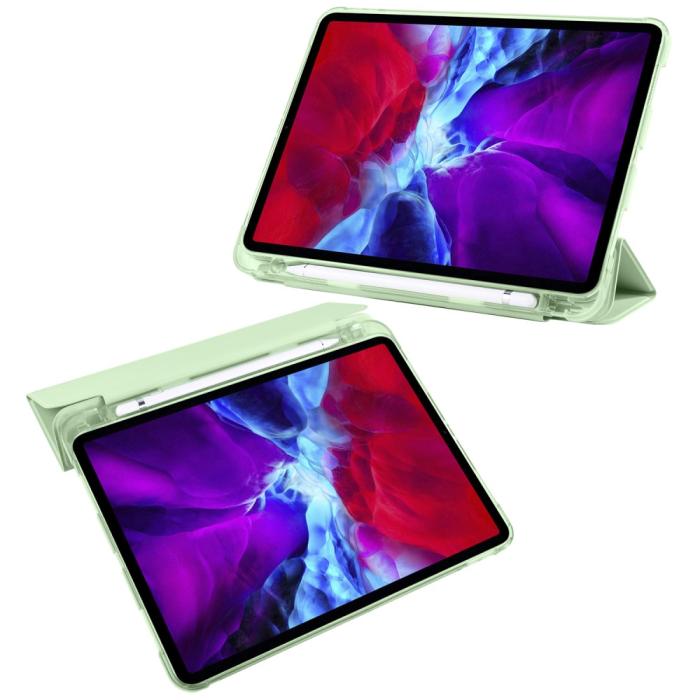 Bild 3,  iPad Pro 12.9 Fodral Tri-Fold Pennhållare Grön - Teknikhallen.se