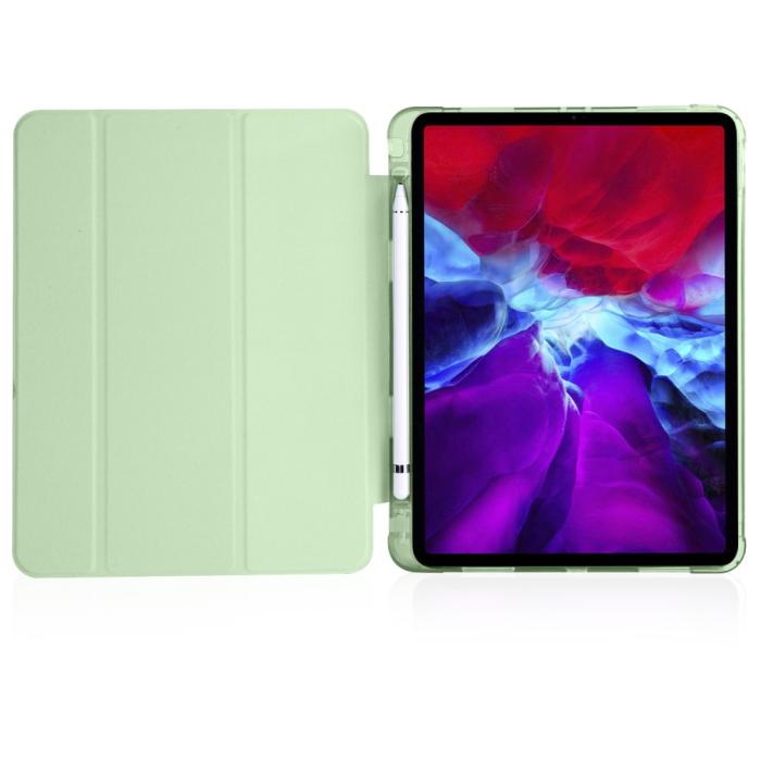 Bild 4,  iPad Pro 12.9 Fodral Tri-Fold Pennhållare Grön - Teknikhallen.se