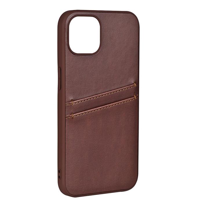Bild 3, Buffalo Buffalo iPhone 12 / 12 Pro Skal Läder Med 2 Kortfack Brun - Teknikhallen.se
