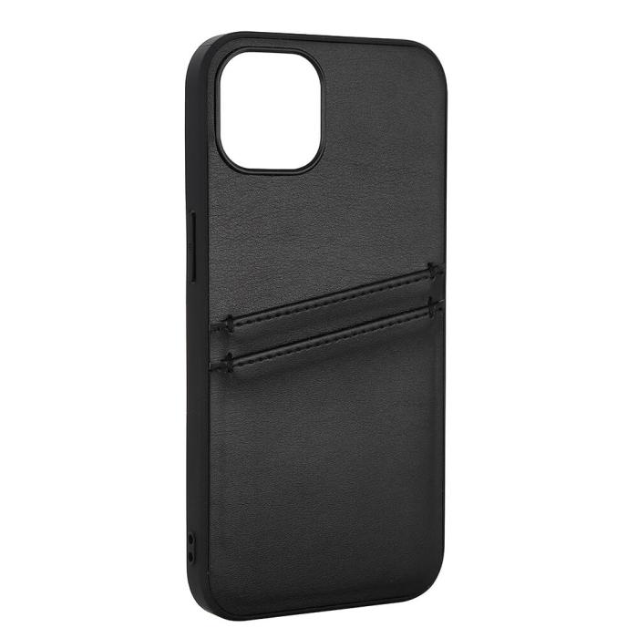 Bild 3, Buffalo Buffalo iPhone 13 Skal Läder Med 2 Kortfack Svart - Teknikhallen.se