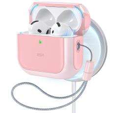 ESR ESR AirPods 4 Skal MagSafe Orbit HaloLock Rosa - Teknikhallen.se