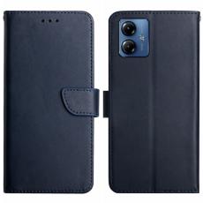 Motorola Moto G54 5G Fodral &Auml;kta L&auml;der Bl&aring; - Teknikhallen.se