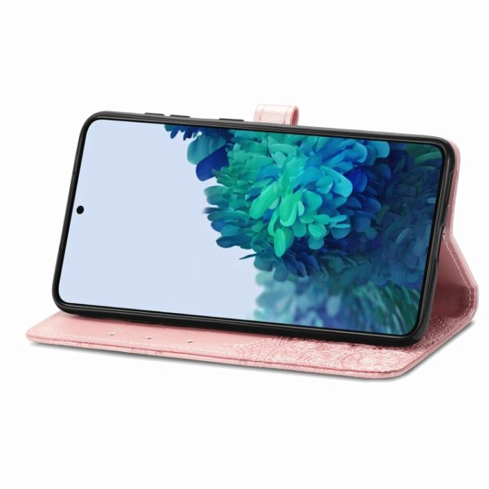 Bild 4,  Samsung Galaxy S22 Fodral Mandala Läder Roséguld - Teknikhallen.se