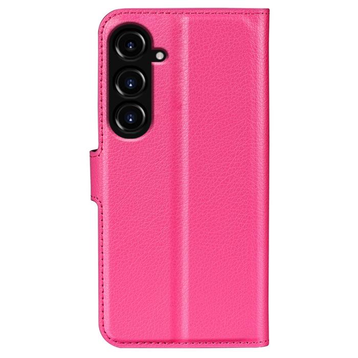 Bild 6,  Samsung Galaxy S23 FE Fodral Litchi Textur Rosa - Teknikhallen.se