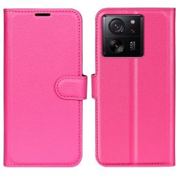  Xiaomi 13T / 13T Pro Fodral Litchi Läder Rosa - Teknikhallen.se