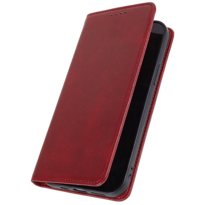 Bild 5,  iPhone 15 Fodral Flip Läder Röd - Teknikhallen.se