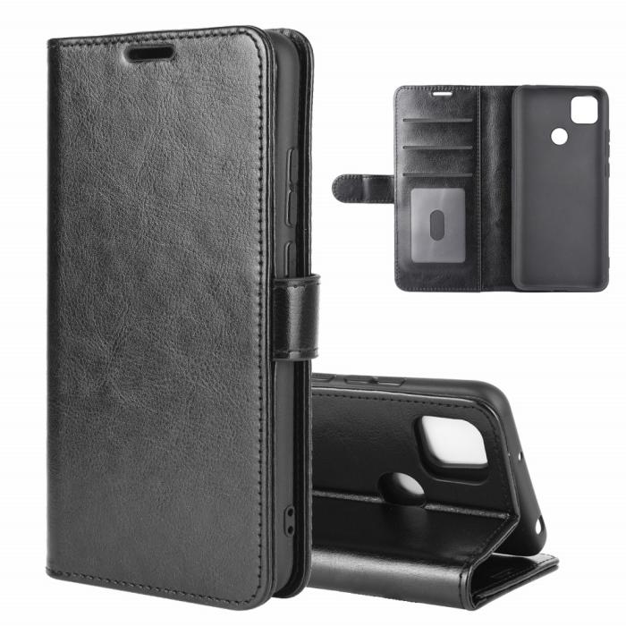 Bild 2,  Xiaomi Redmi 9C Fodral Crazy Horse Svart - Teknikhallen.se