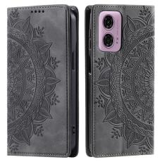  Motorola Moto G04 4G/G24 4G Fodral Filp Mandala Gr&aring; - Teknikhallen.se
