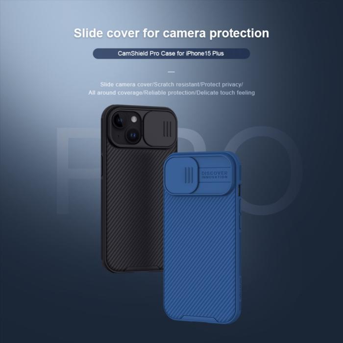 Bild 6, NILLKIN NILLKIN iPhone 15 Plus Skal CamShield Pro Grön - Teknikhallen.se
