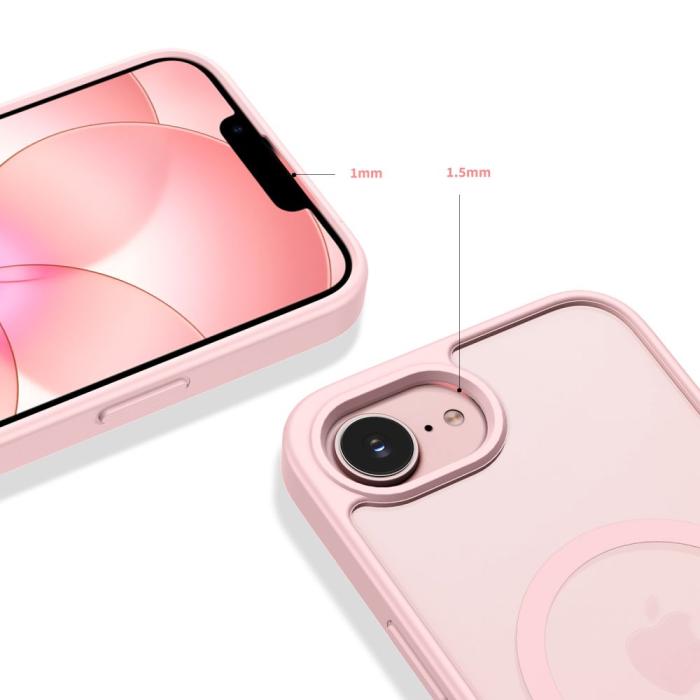 Bild 3, Tech-Protect Tech-Protect iPhone 17e / 16e Skal MagSafe BasicMag Matte Soft Pink - Teknikhallen.se