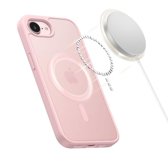 Bild 4, Tech-Protect Tech-Protect iPhone 17e / 16e Skal MagSafe BasicMag Matte Soft Pink - Teknikhallen.se