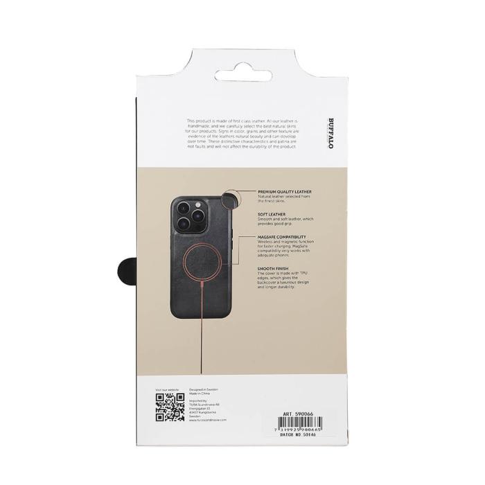 Bild 4, Buffalo Buffalo iPhone 14 Pro Skal MagSeries Läder Svart - Teknikhallen.se
