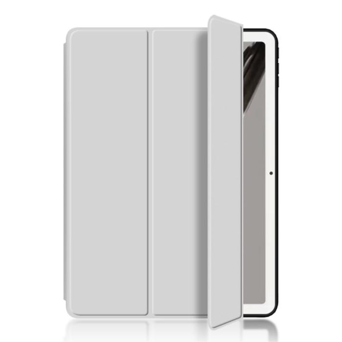 Bild 5,  Google Pixel Tablet Fodral Tri-Fold Läder Grå - Teknikhallen.se