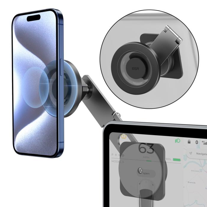 Bild 2, ESR ESR MagSafe Mobilhållare För Skärmar / Instrumentbräda Svart - Teknikhallen.se