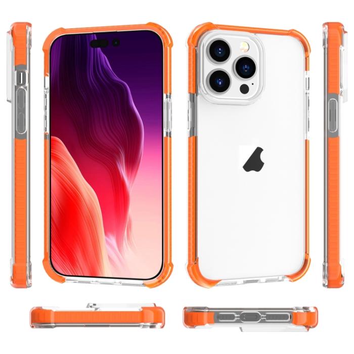 Bild 6,  iPhone 15 Pro Skal Shockproof Akryl/TPU Orange - Teknikhallen.se
