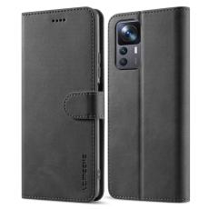 LC.IMEEKE LC.IMEEKE Xiaomi 12T / 12T Pro Fodral L&auml;der Svart - Teknikhallen.se