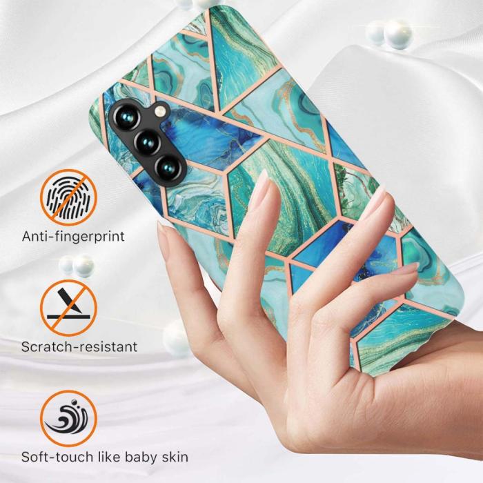 Bild 2,  Samsung Galaxy A14 4G/5G Skal Marmor Grön - Teknikhallen.se