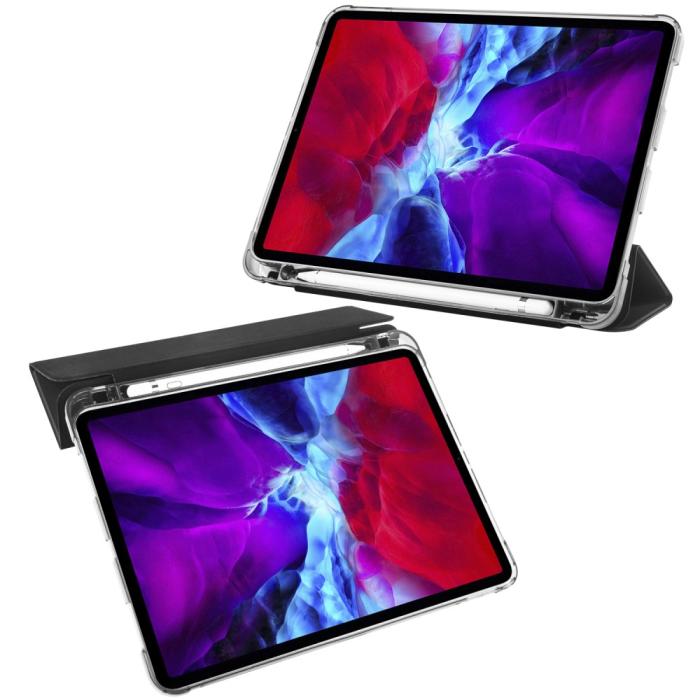 Bild 3,  iPad Pro 12.9 Fodral Tri-Fold Pennhållare Svart - Teknikhallen.se