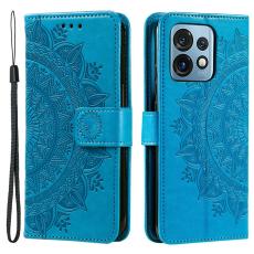  Motorola Edge 40 Pro 5G Fodral Mandala L&auml;der Bl&aring; - Teknikhallen.se
