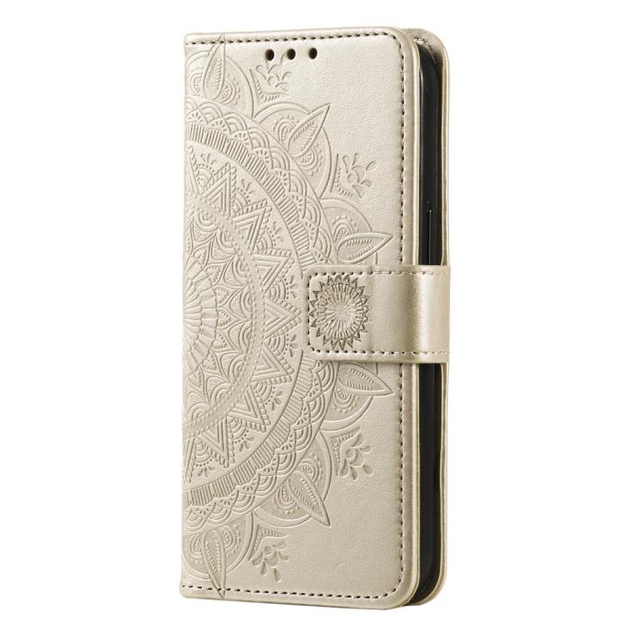 Bild 5,  Motorola Edge 40 Pro 5G Fodral Mandala Läder Guld - Teknikhallen.se