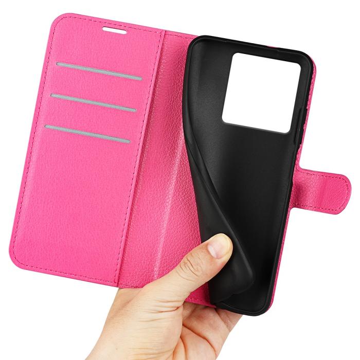 Bild 4,  Xiaomi 13T / 13T Pro Fodral Litchi Läder Rosa - Teknikhallen.se