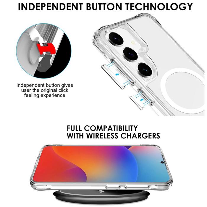 Bild 3,  Samsung Galaxy S25 Skal MagSafe Transparent - Teknikhallen.se