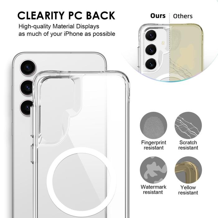 Bild 6,  Samsung Galaxy S25 Skal MagSafe Transparent - Teknikhallen.se