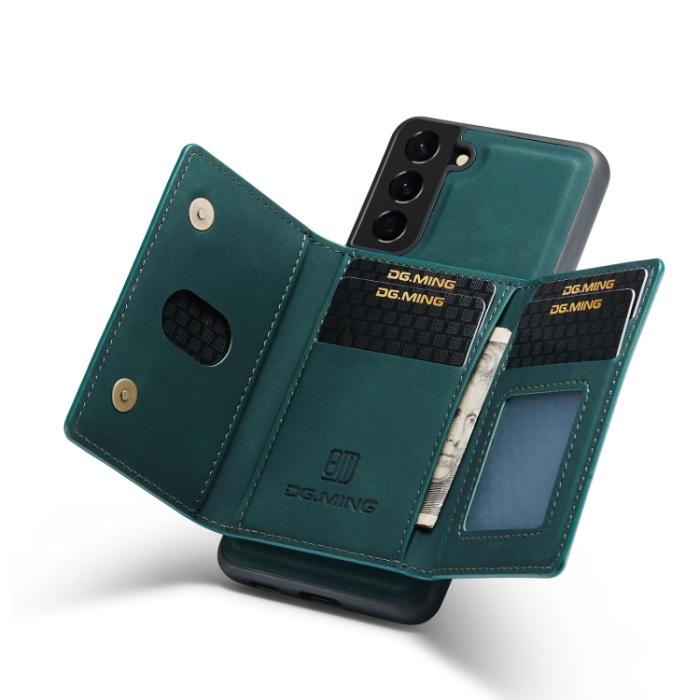Bild 6, DG.MING DG.MING Samsung Galaxy S21 FE Skal 2in1 Magnetisk Avtagbart Kortfack Grön - Teknikhallen.se