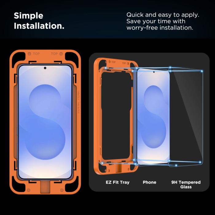Bild 3, Tech-Protect Tech-Protect Galaxy S25 2-PACK Skärmskydd QuickSet+ Härdat Glas - Teknikhallen.se